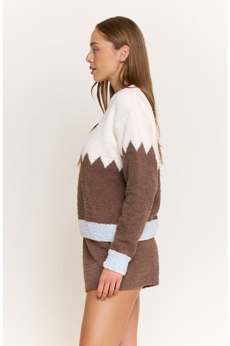 Ready to Unwind Chenille Pajamas, Alternate, color, CAFE CHEVRON
