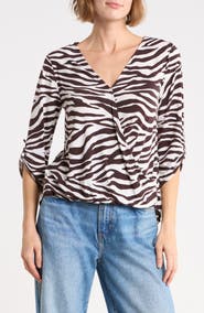 WEST K Roll Tab Sleeve Top