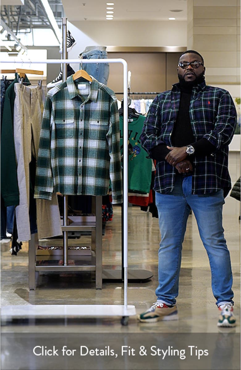 Generation Plaid Knit Flannel Button-Up Overshirt, sales video thumbnail