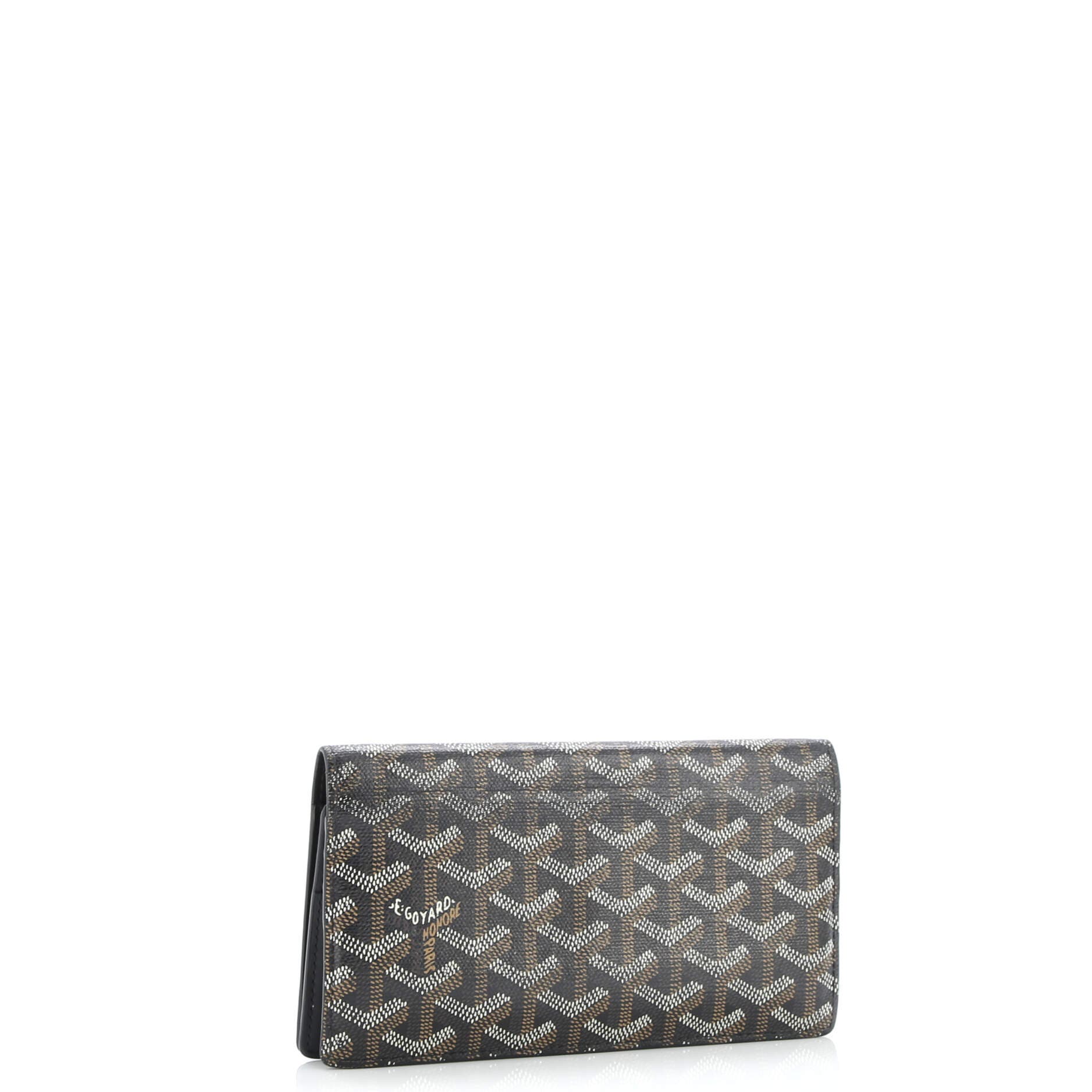 Pre-Owned Goyard Richelieu Wallet Coated Canvas Long, Alternate, color, Black