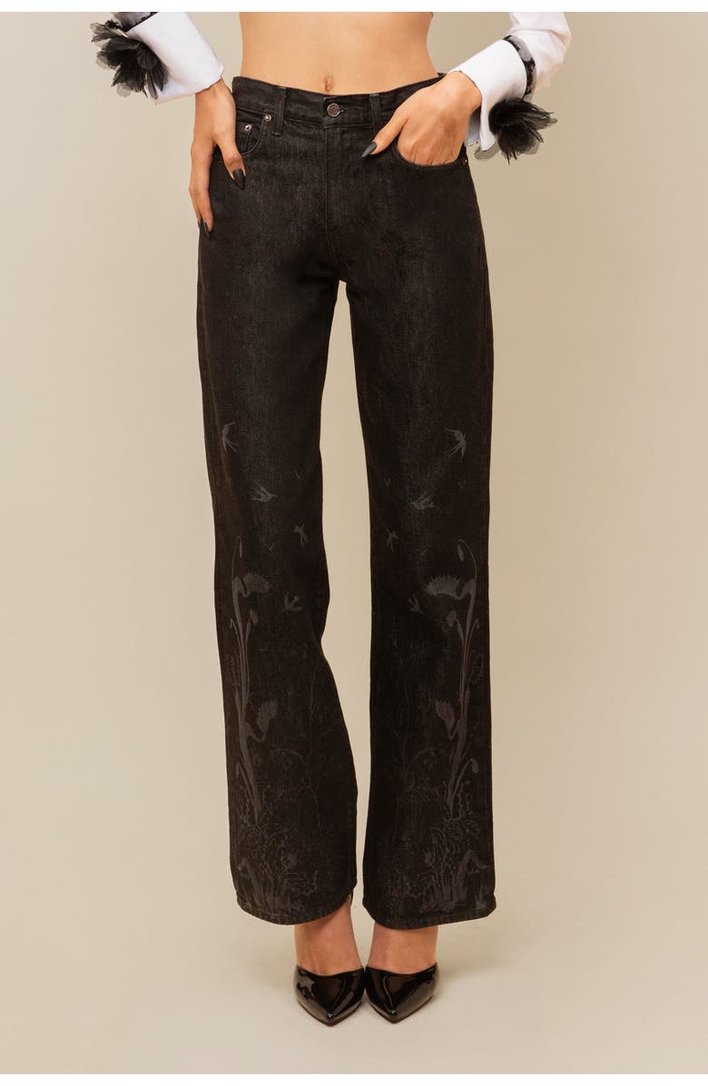 Contessa Mills Tarot Relaxed Wide-Leg Dark Denim Jean, Alternate, color, Dark Denim