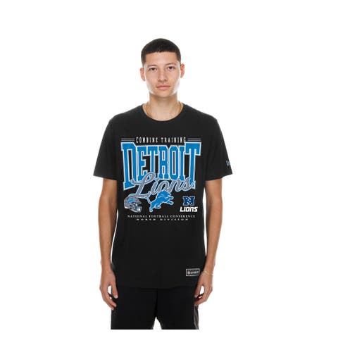 Men's New Era Black Detroit Lions Combine Authentic T-Shirt