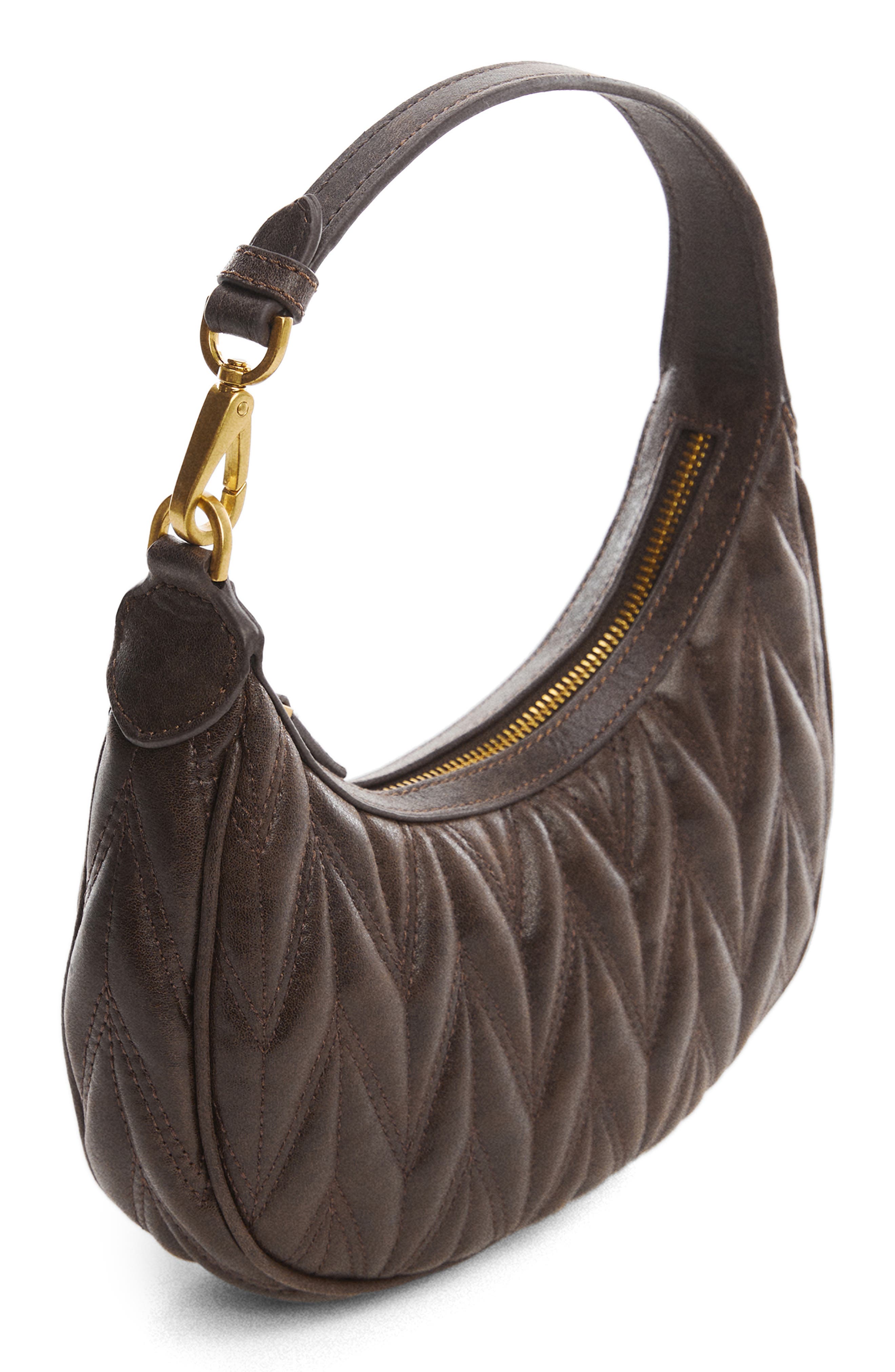 MANGO Quilted Faux Leather Convertible Shoulder Bag, Alternate, color, 