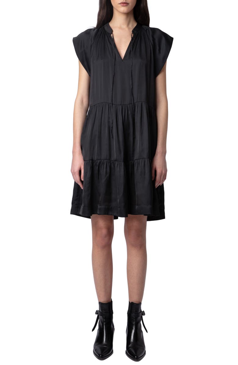Zadig & Voltaire Rito Satin Shift Dress, Main, color, 