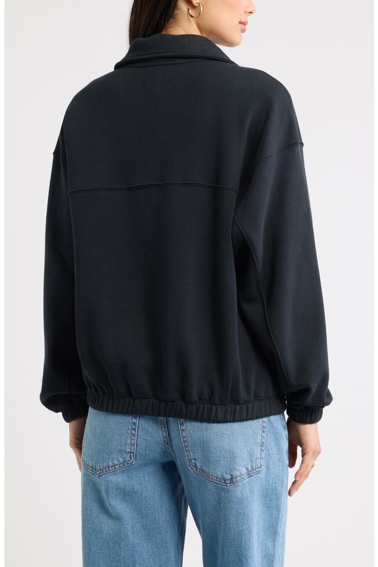 Half Zip Sweatshirt, Alternate, color, BLACK JET