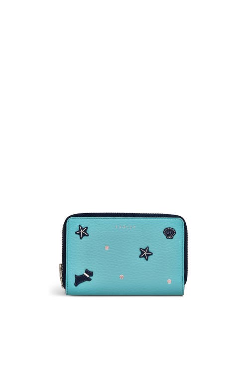 Radley Starfish And Seashells Medium Zip Around Wallet In Blue