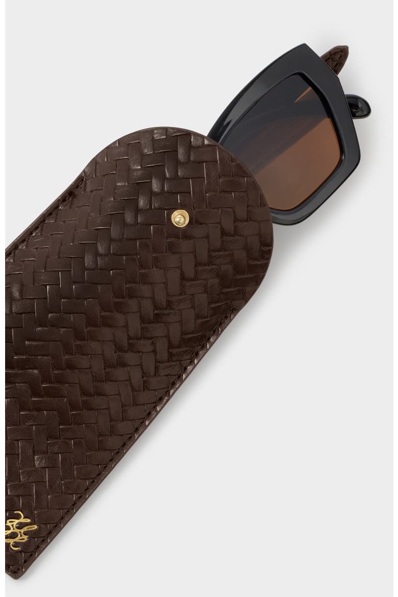 Glasses Sleeve, Alternate, color, Chocolate Woven