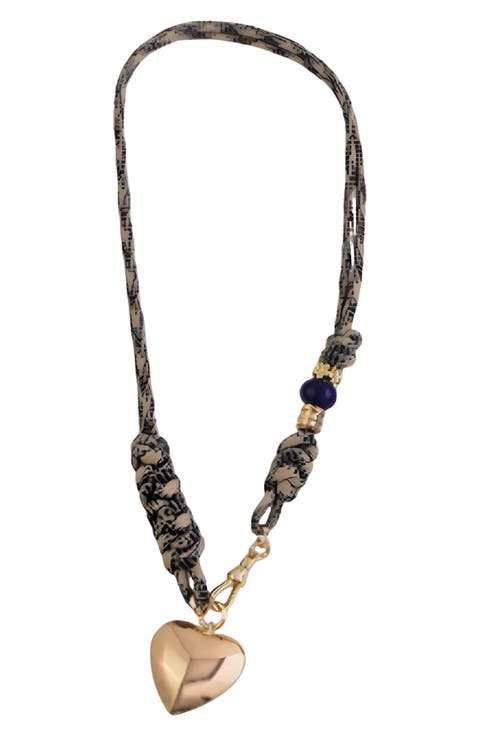 Emmy Roped Heart Pendant Necklace