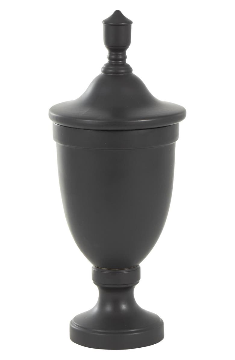 UMA Decorative Ceramic Jar with Lid, Main, color, Black