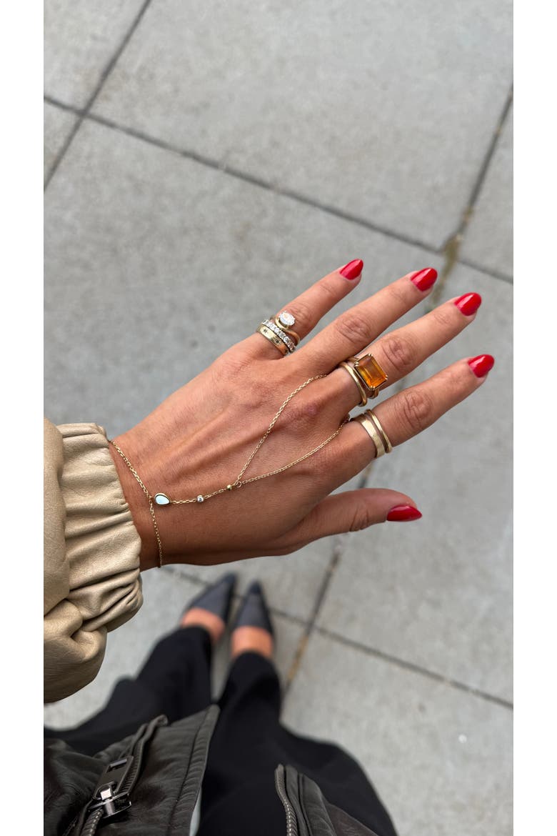 Mother of Pearl Hand Chain, Alternate, color, Gold
