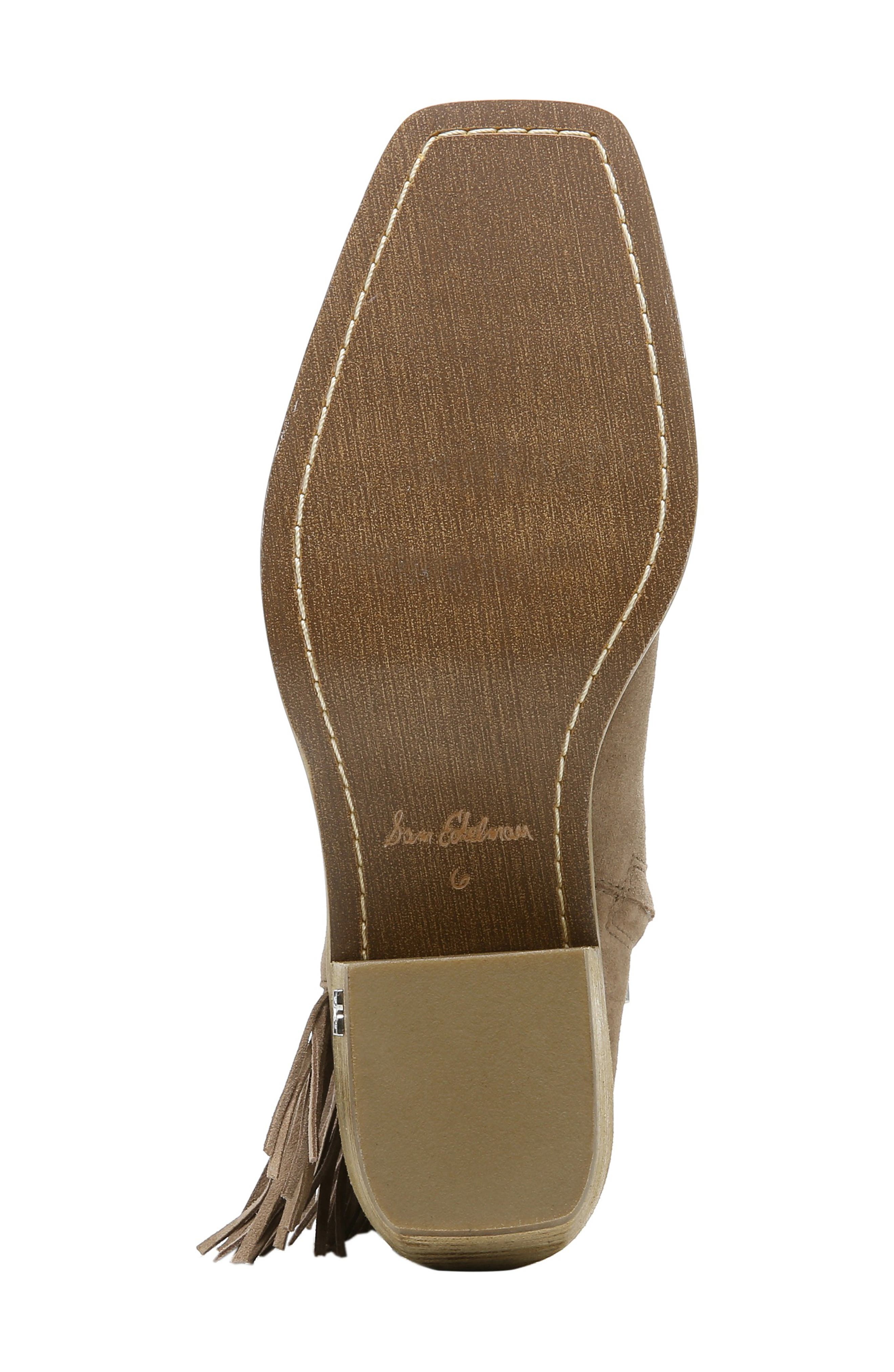 Bernie Fringe Western Bootie, Alternate, color, CEDARWOOD