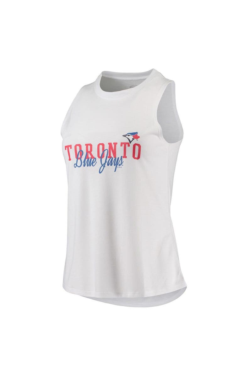 CONCEPTS SPORT Women's Concepts Sport White/Black Toronto Blue Jays Sonata Tank Top & Leggings Pajama Set, Alternate, color, 