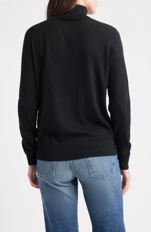 Pendleton Merino Wool Turtleneck Sweater In Black