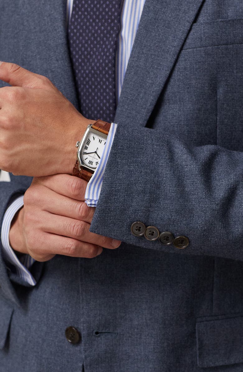 Ralph Lauren Purple Label Kent Tick Weave Wool Blend Suit, Alternate, color, 