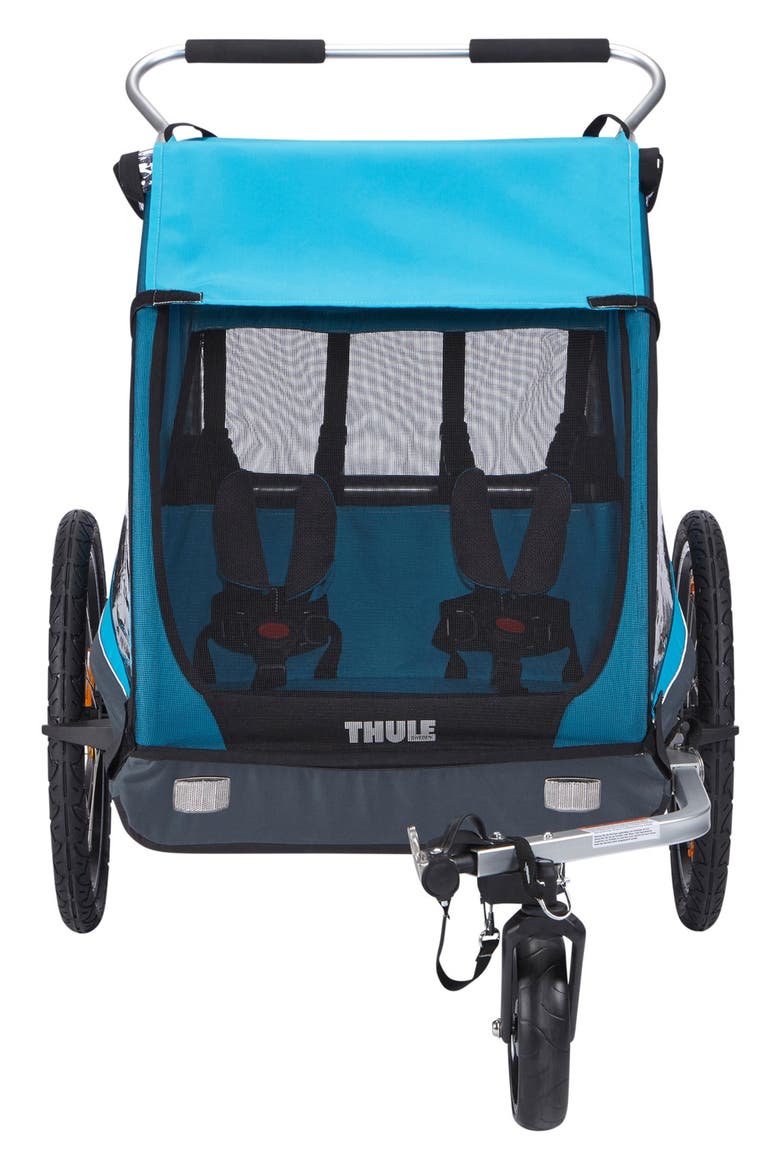 Coaster XT Double Seat Bike Trailer, Main, color, BLUE