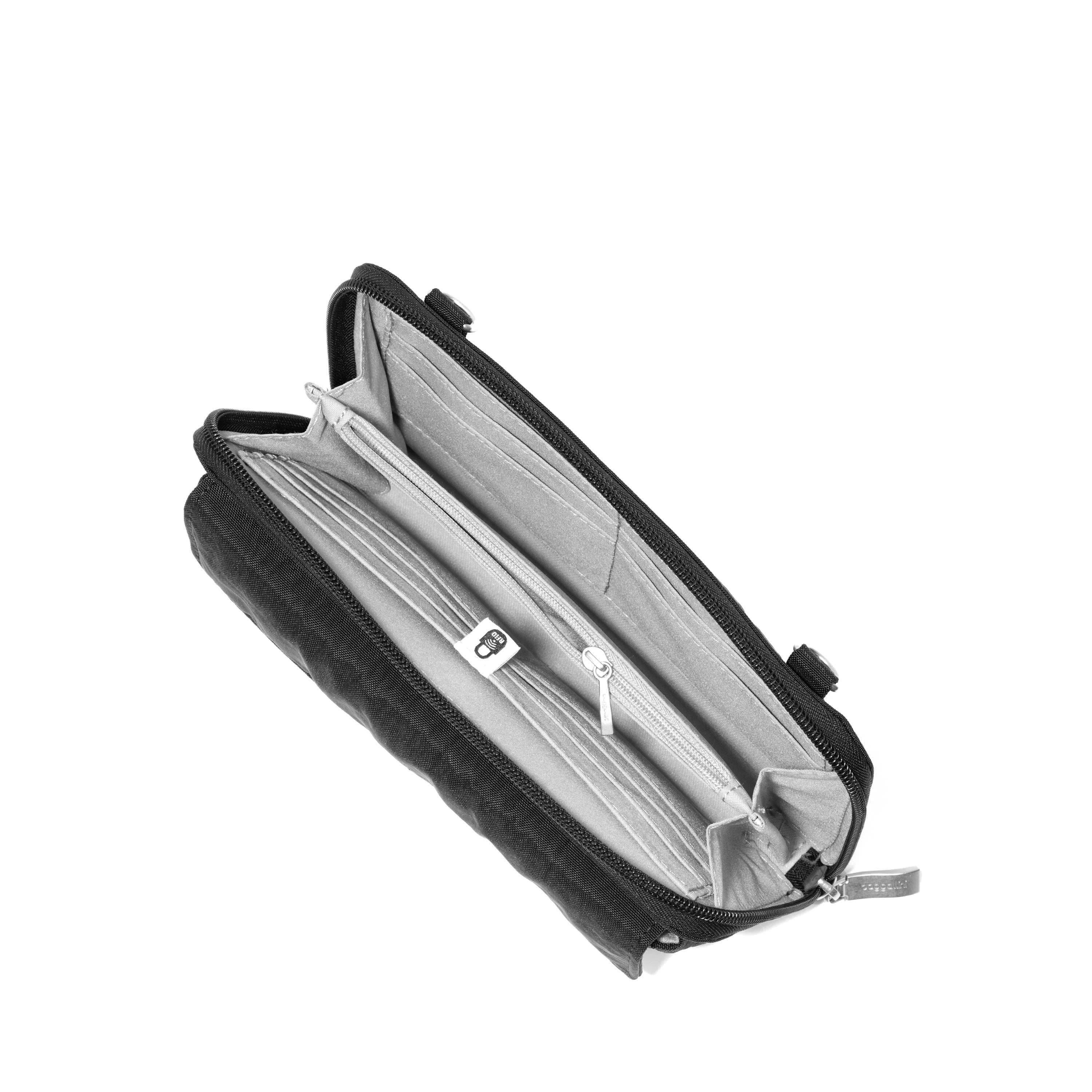 RFID Phone Wallet Crossbody Bag, Alternate, color, Black