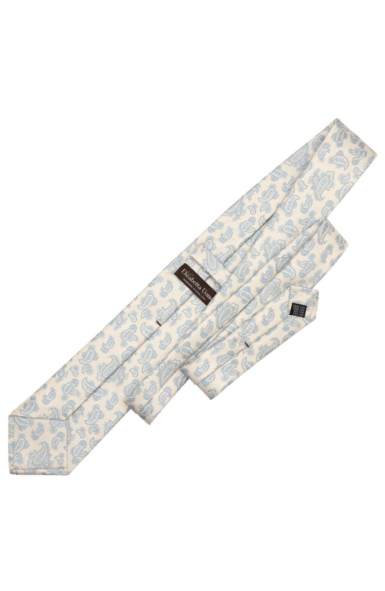 Elizabetta Colombo - Extra Long Silk Jacquard Tie for Men, Alternate, color, Sky Blue