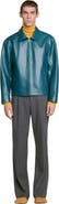 SANDRO Classic zip-up leather jacket