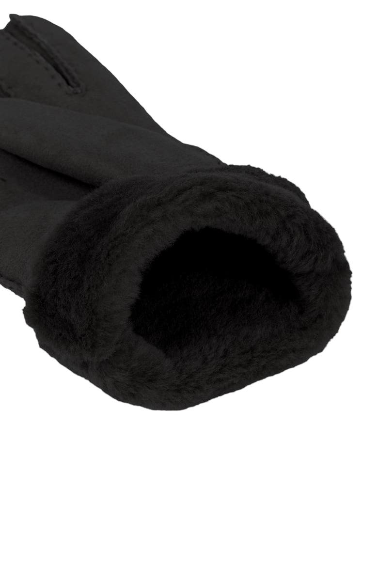 Hand-Sewn Premium Lamb Fur Gloves, Alternate, color, black