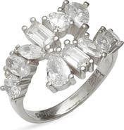 SHYMI Multicut Cubic Zirconia Bypass Ring
