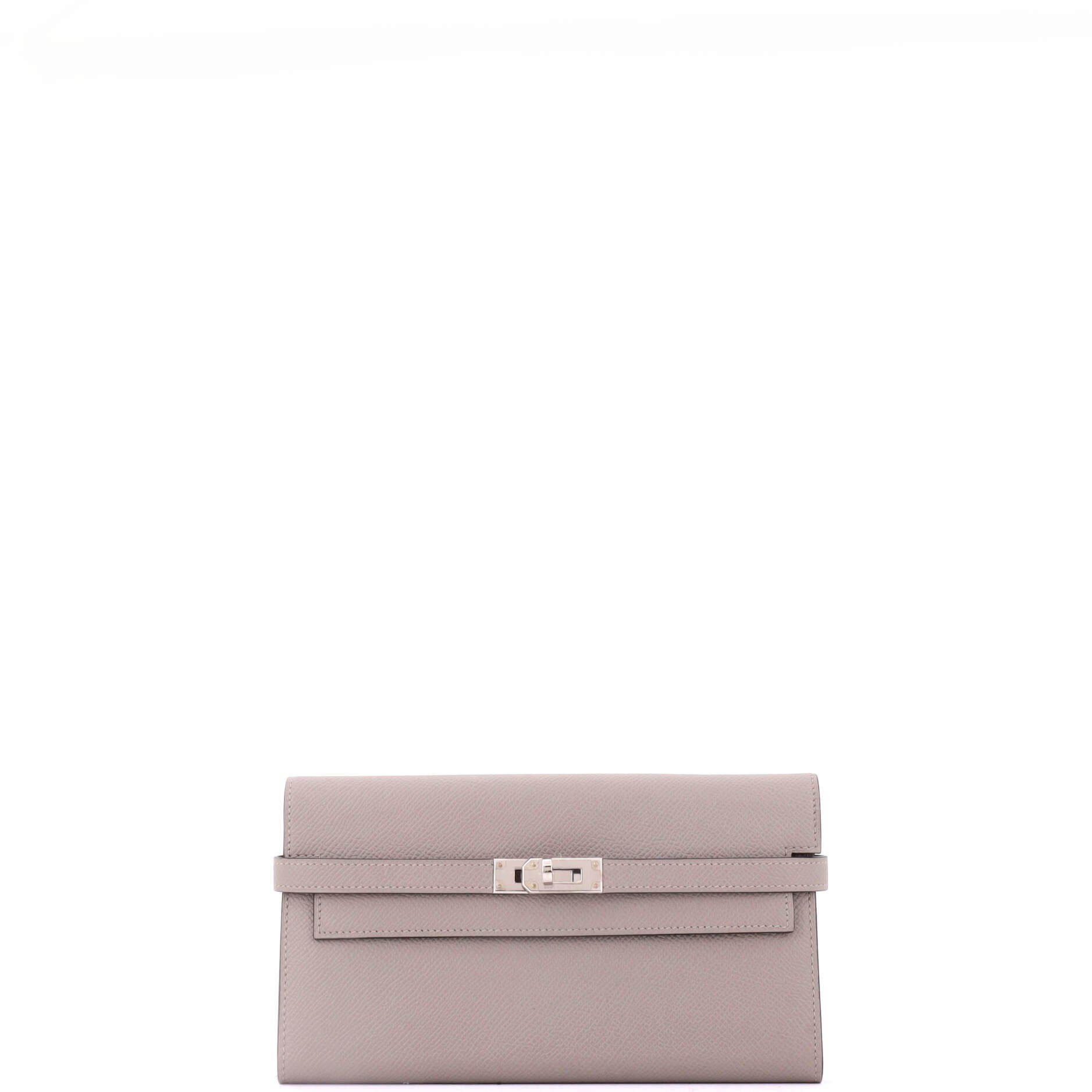 Kelly Wallet Verso Epsom Long, Main, color, Grey