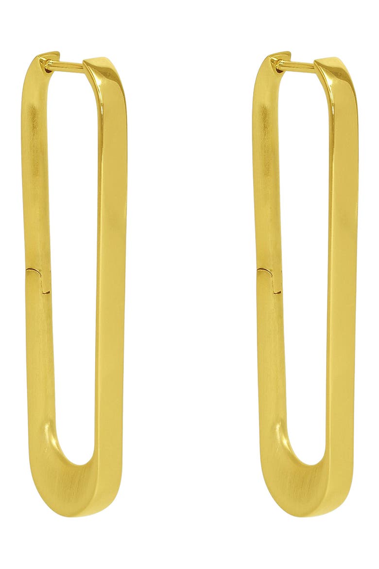 Crosby Drop Hoop Earrings, Main, color, YELLOW GOLD
