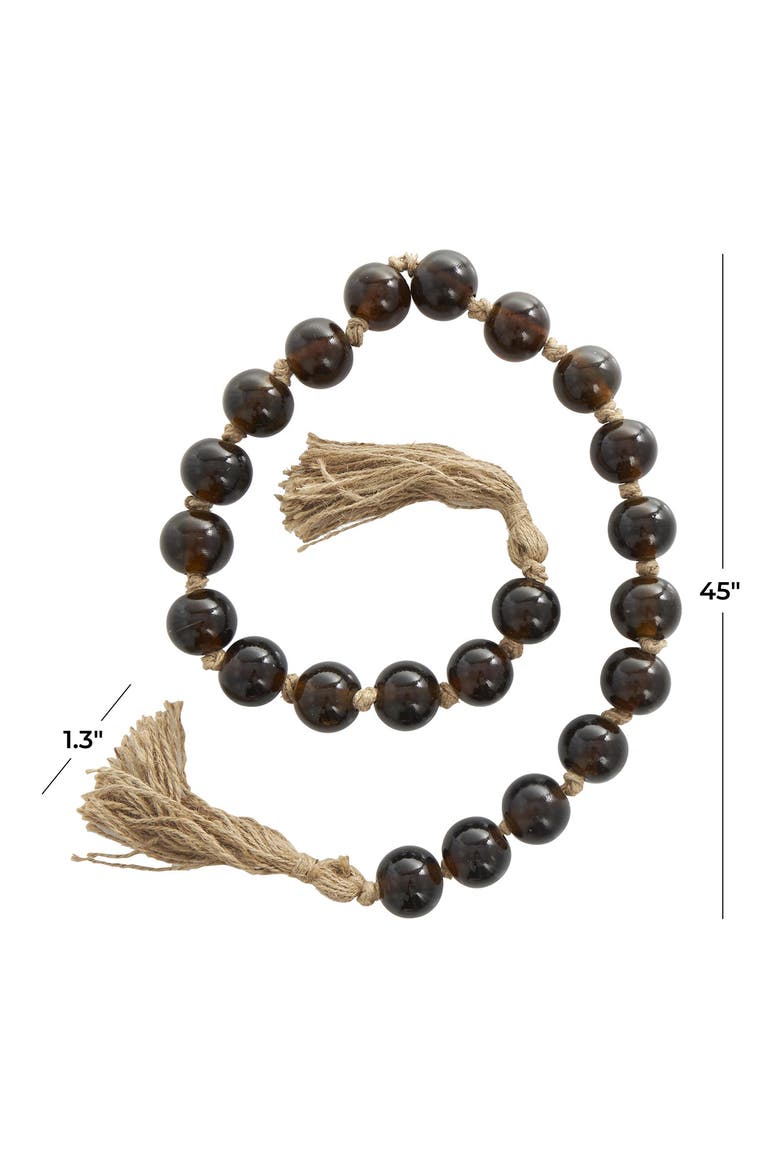 Bohemian Glass Beaded Tassel Garland, Alternate, color, DARK BROWN