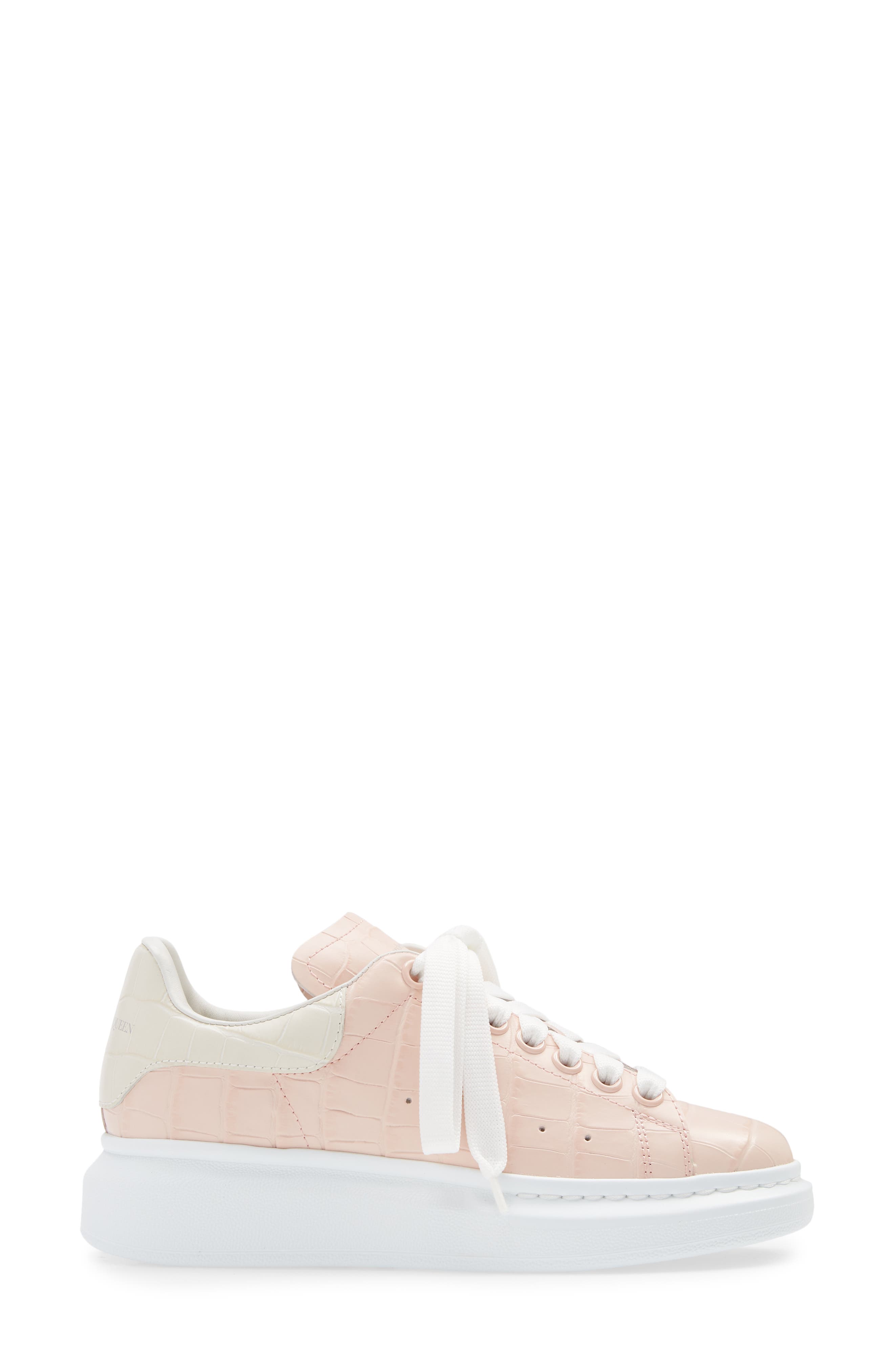 Alexander McQueen Oversize Sneaker, Alternate, color, PINK/ WHITE