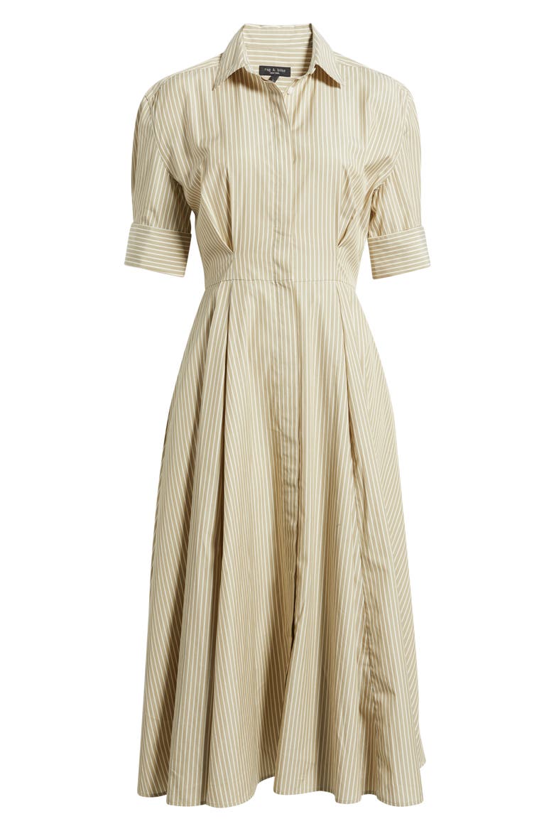Aiden Stripe Poplin Maxi Shirtdress, Alternate, color, BEIGE STRIPE