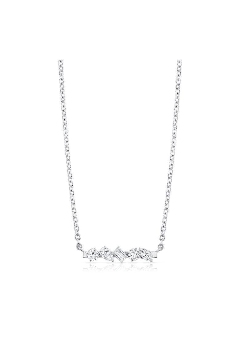Mini Montage Mixed Cut Diamond Bar Necklace, Alternate, color, 18K Yellow Gold