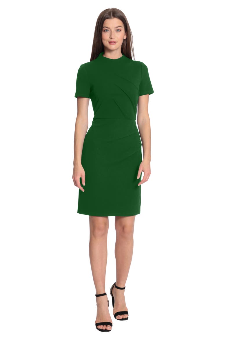 Mock Neck Short Sleeve Sheath Dress, Alternate, color, FORMAL GARDEN