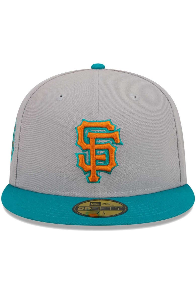 Men's New Era Gray/Teal San Francisco Giants  59FIFTY Fitted Hat, Alternate, color, Gray
