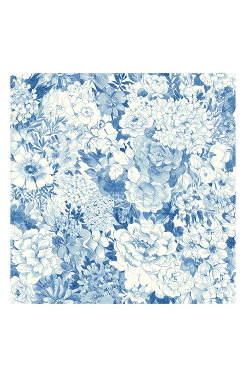 Indigo Empress Garden Peel Stick Wallpaper