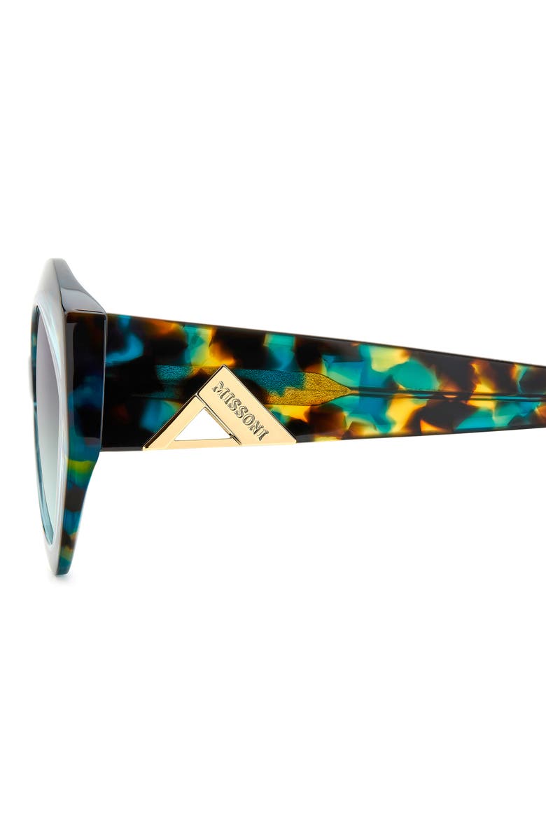 Missoni 56mm Oval Sunglasses, Alternate, color, Green Havana