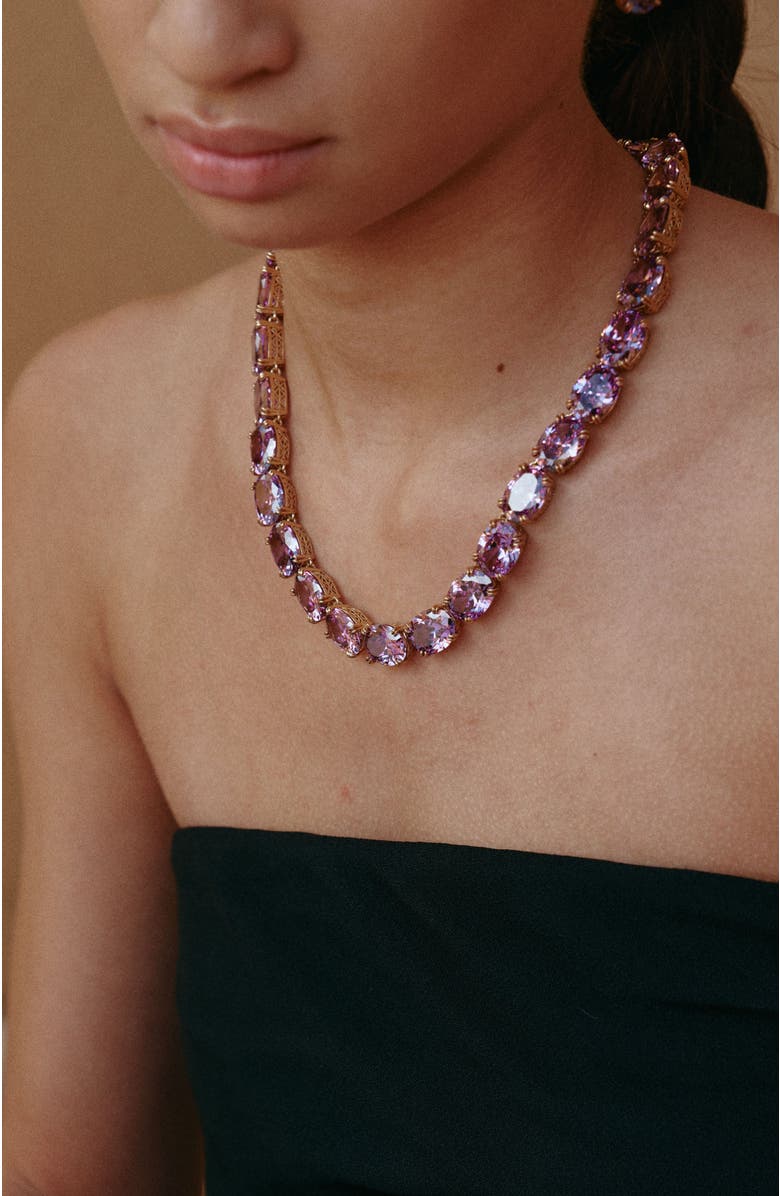 RC RETRO CHIC Grape Glow Necklace, Alternate, color, Purple & Gold