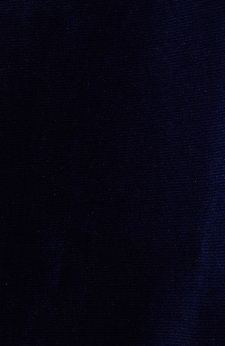 AK ANNE KLEIN Velvet Split Neck Top, Alternate, color, Admiral Blue