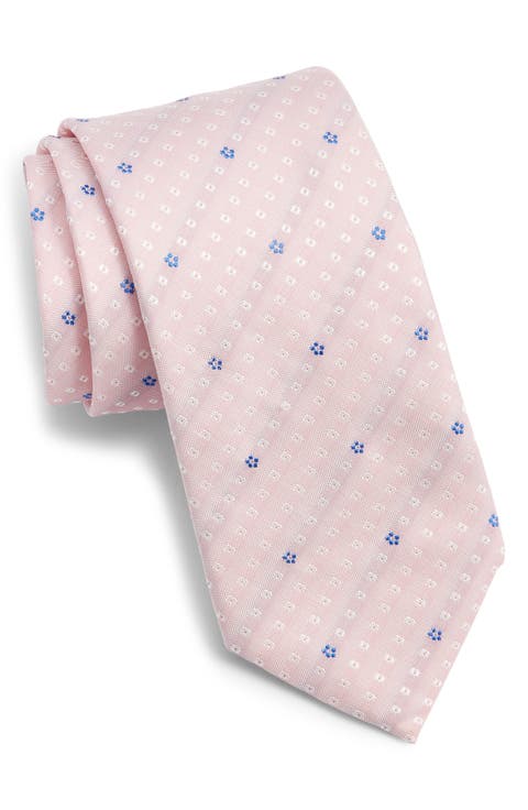 Floral Silk Blend Jacquard Tie