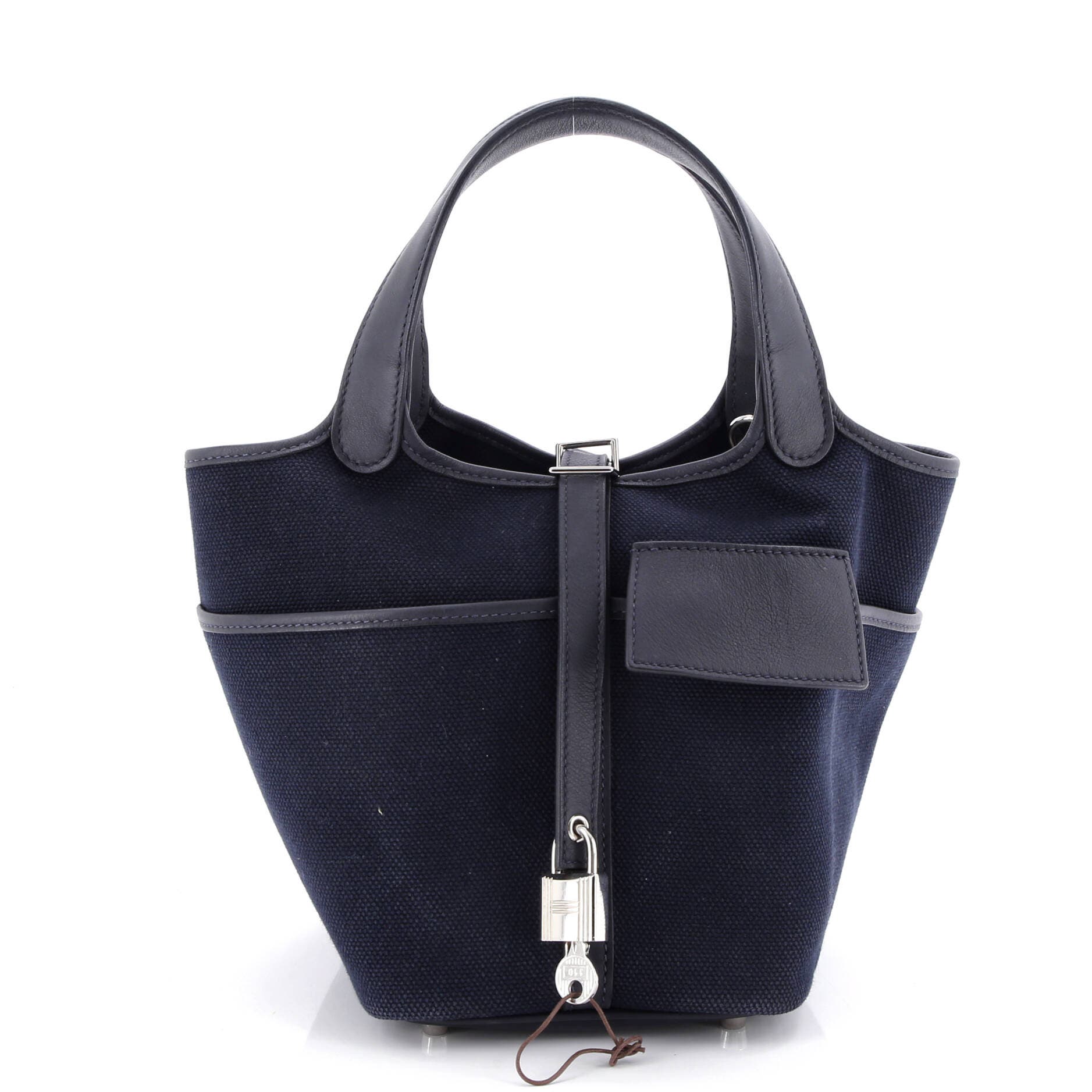 Pre-Owned Hermes Cargo Picotin Lock Bag Canvas and Swift PM, Main, color, 