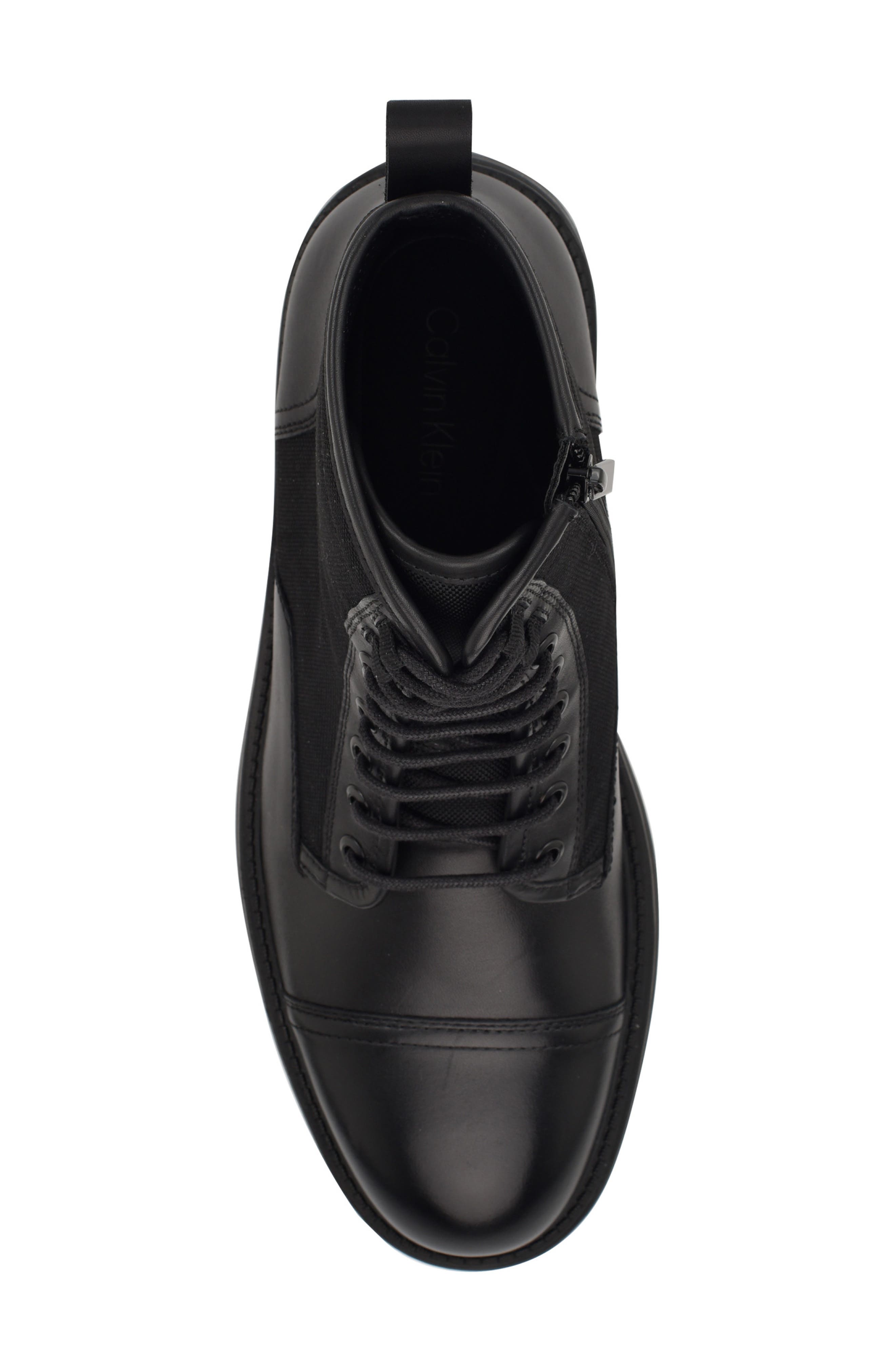 Calvin Klein Domly Lace-Up Cap Toe Boot, Alternate, color, 