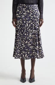 Altuzarra Elton Abstract Animal Print A-Line Midi Skirt