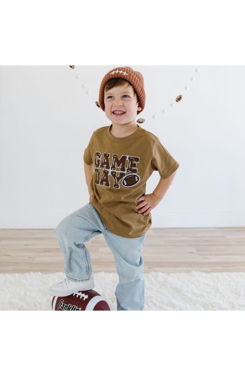 Sweet Wink Game Day Patch Short Sleeve T-Shirt, Alternate, color, Mocha