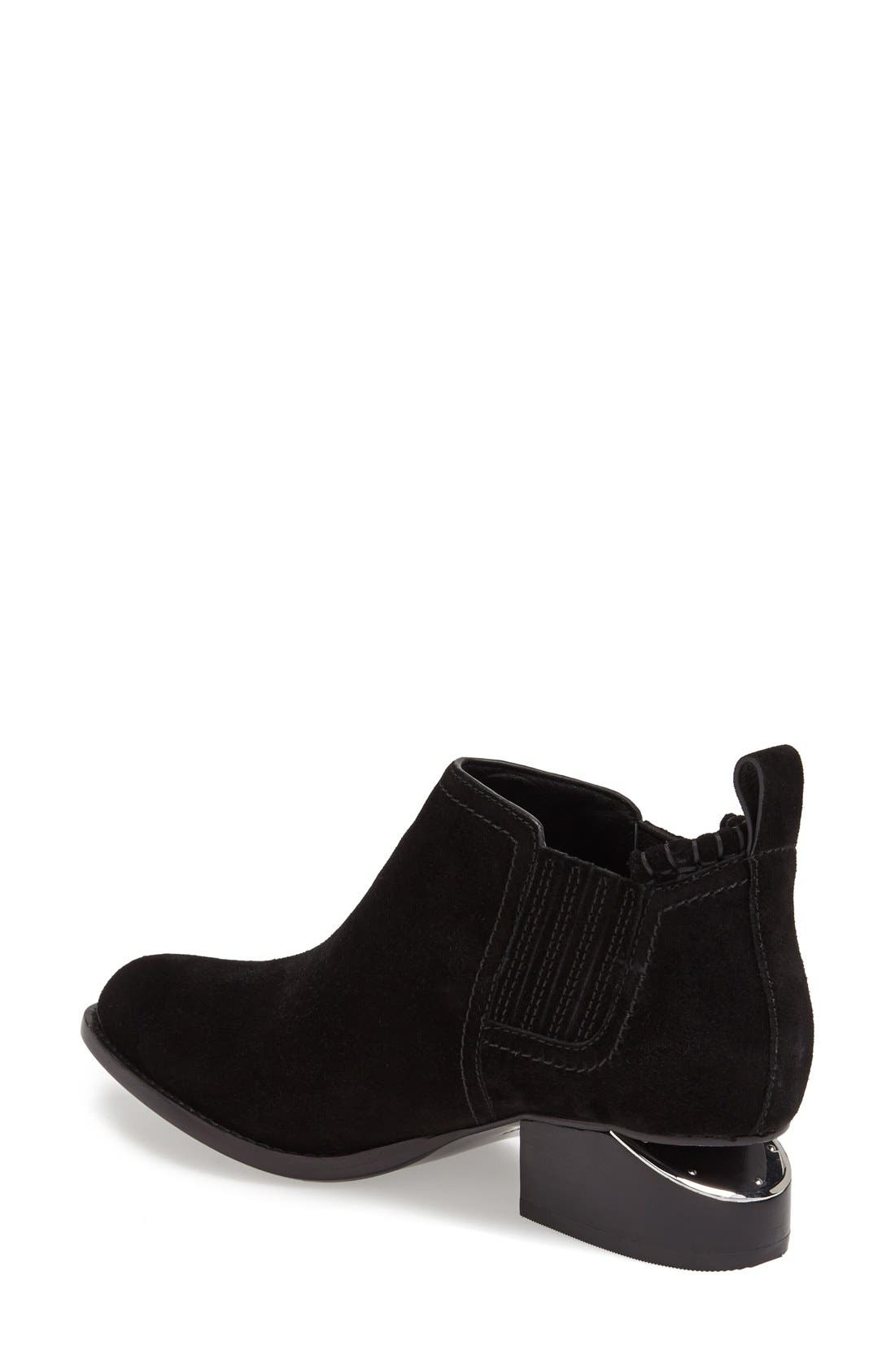 'Kori' Ankle Boot, Alternate, color, BLACK / SILVER