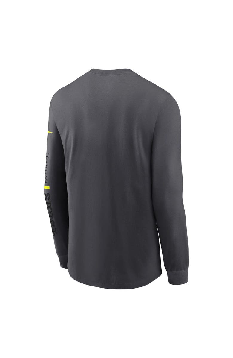 Nike Men's Nike Anthracite San Francisco 49ers Volt Performance Long Sleeve T-Shirt, Alternate, color,