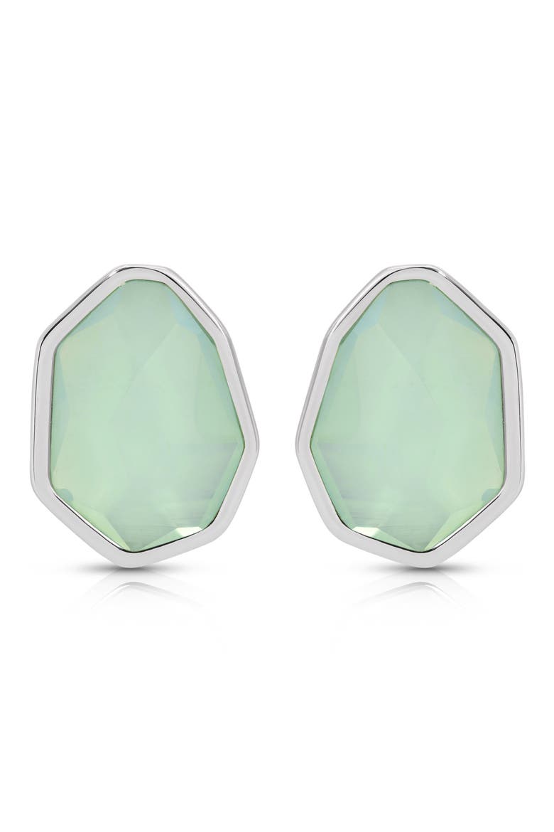 Seastone Stud Earrings, Alternate, color, SEAFOAM WITH SILVER