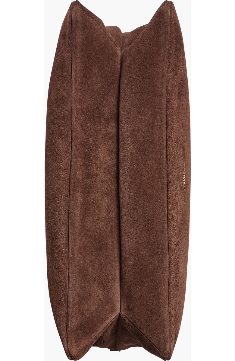 Donna Karan New York Velvet Suede Large Shoulder, Alternate, color, Chocolate