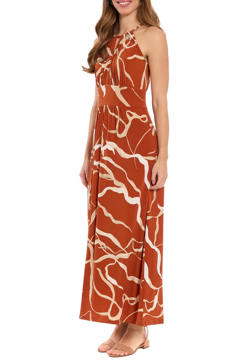 Morris Abstract Print Sleeveless Jersey Maxi Dress, Alternate, color, PICANTE/ NOMAD
