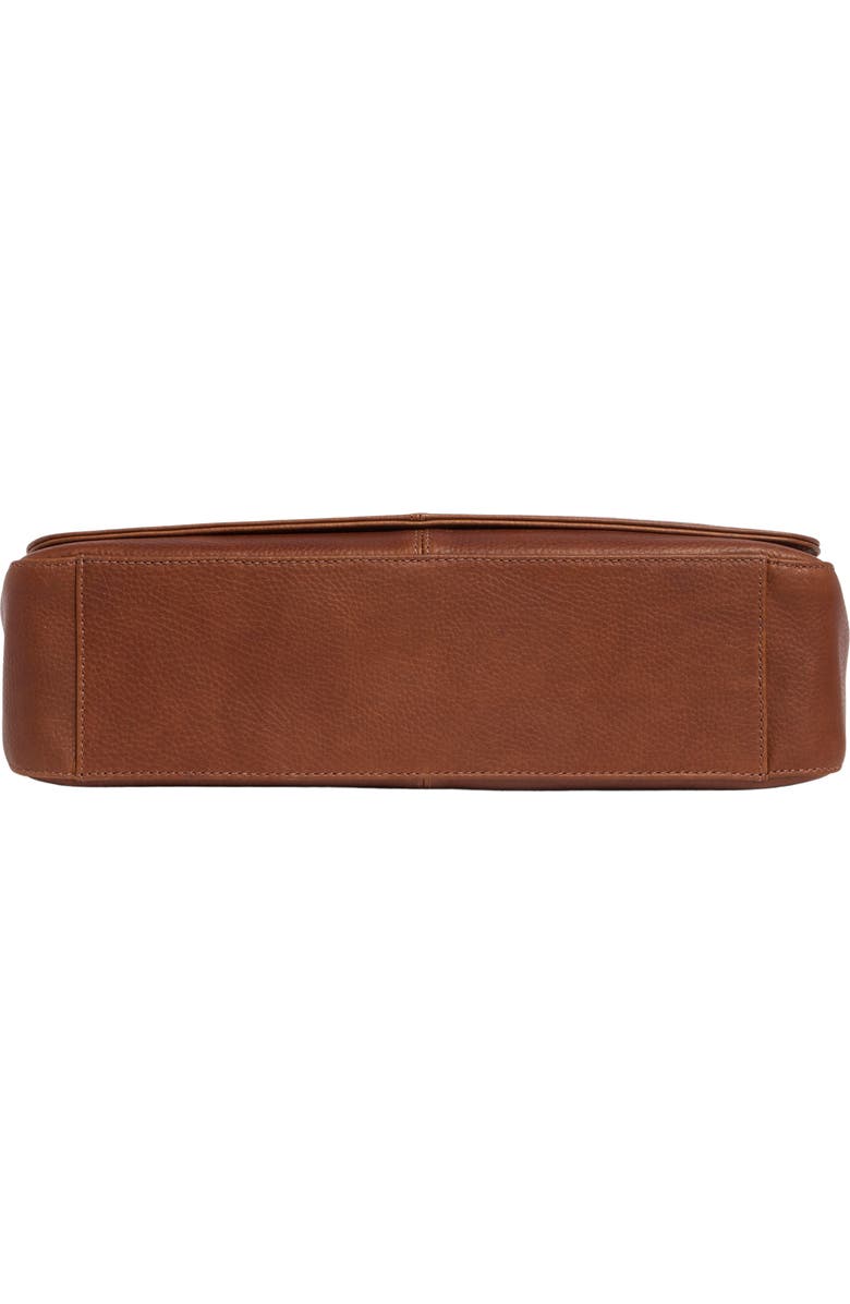 Johnston & Murphy Pebbled Leather Messenger Bag, Alternate, color, Tan