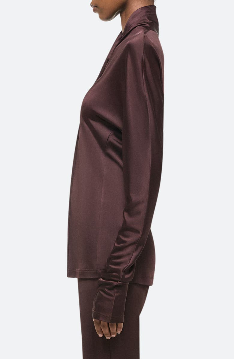 Helmut Lang Shawl Collar Button-Up Shirt, Alternate, color, Espresso - D1p