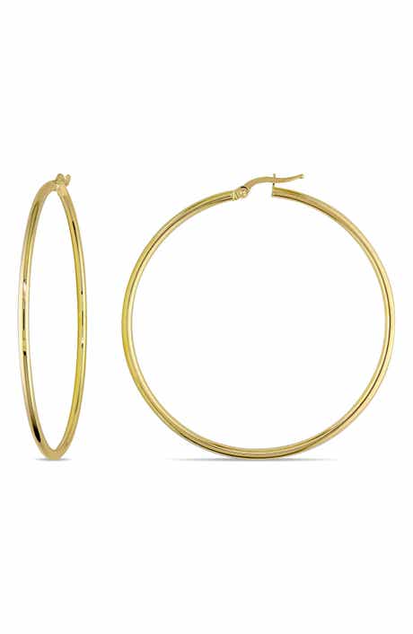 DELMAR Polished Hoop Earrings