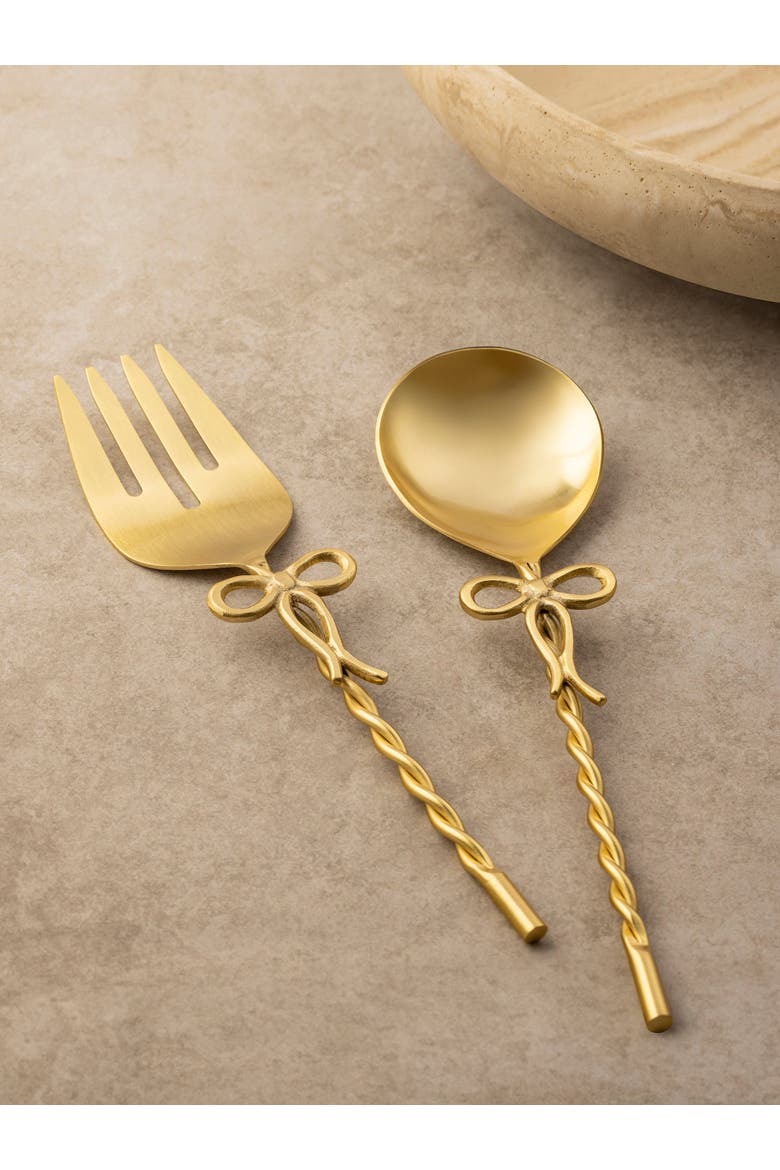 Imperial Salad Servers, Alternate, color, Gold